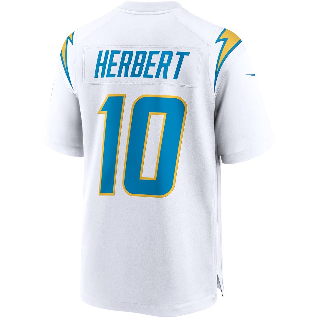 Men's Los Angeles Chargers Justin Herbert White Game NFL Football Jersey - view 3
