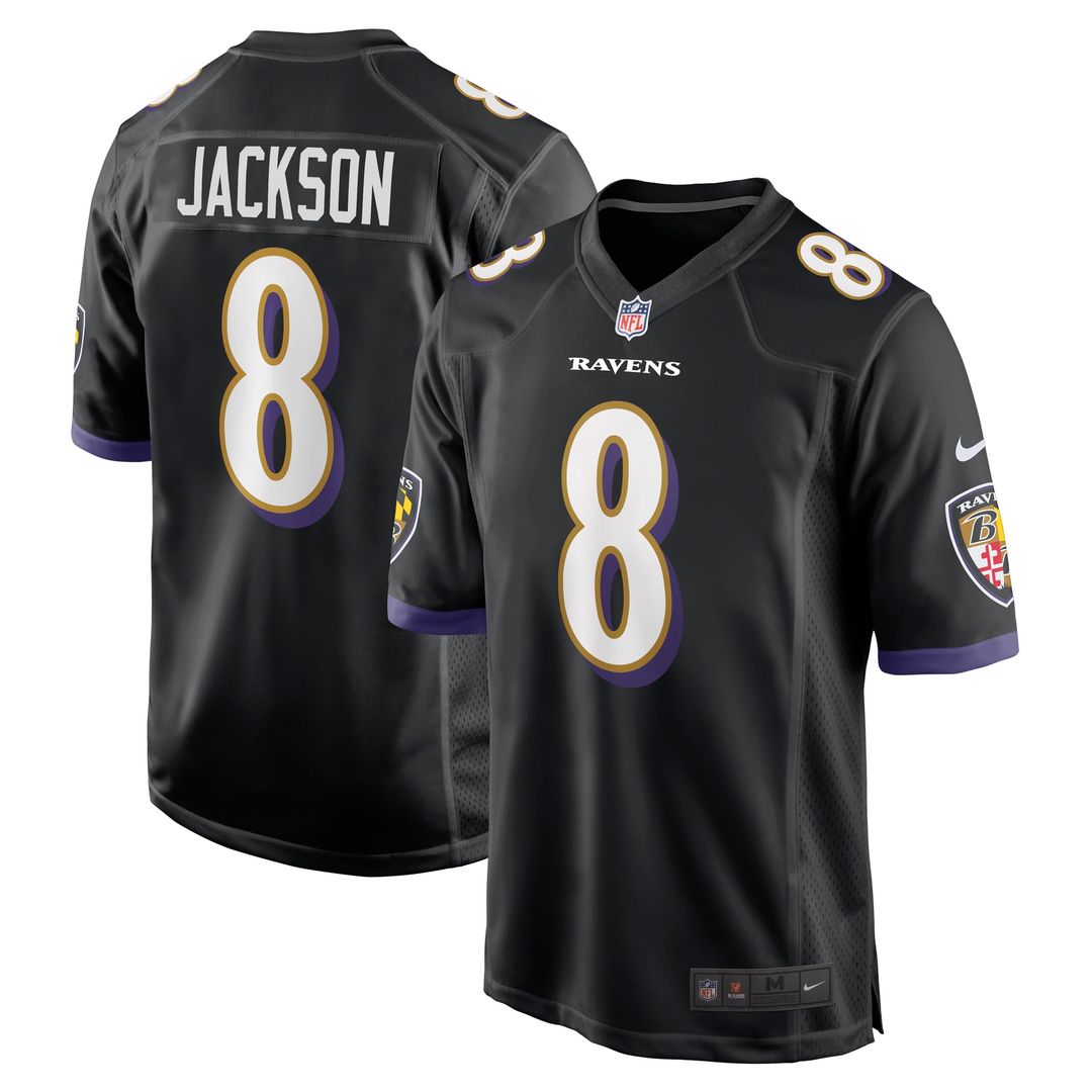 Men's Baltimore Ravens Lamar Jackson White Game NFL Football Jersey - view 13