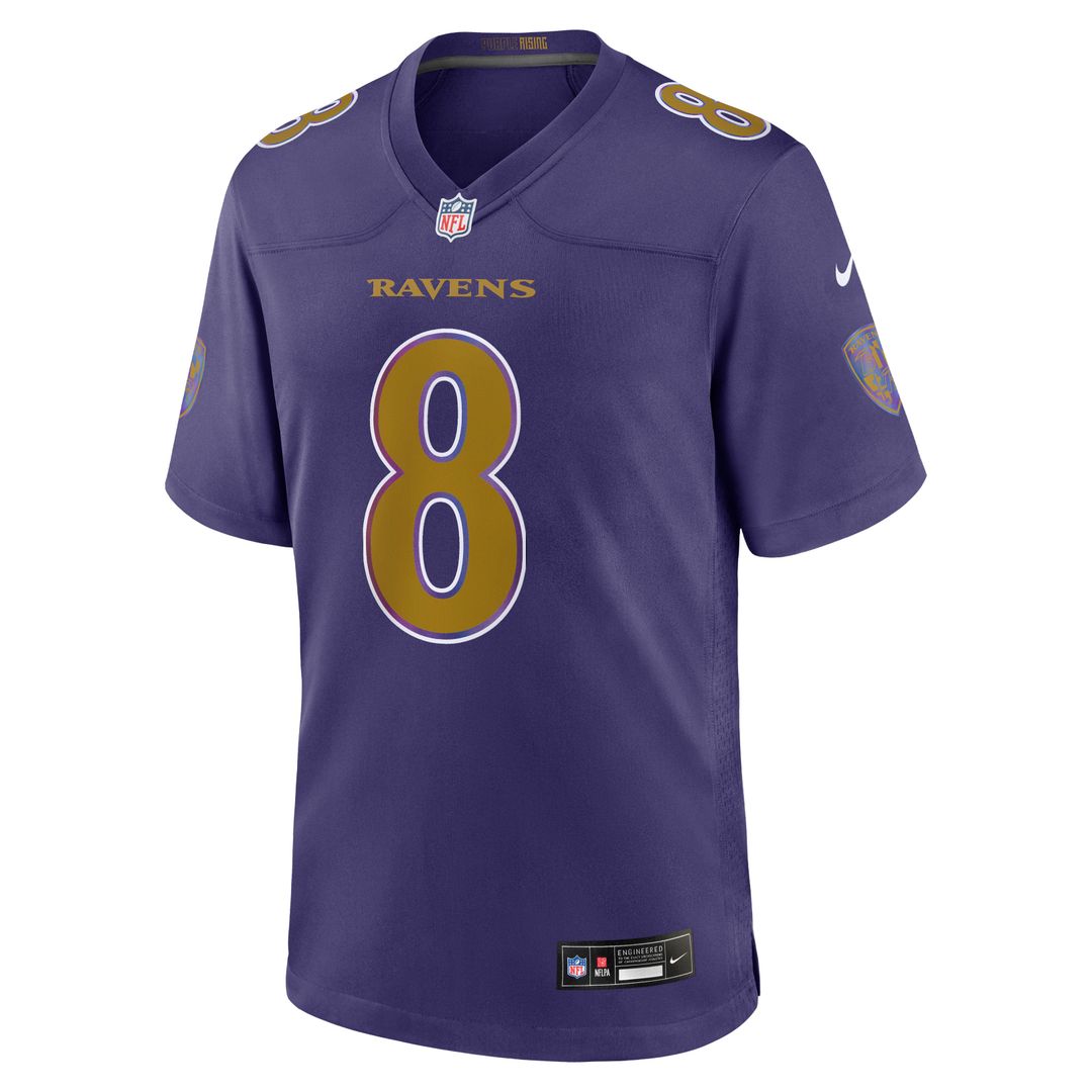 Men's Baltimore Ravens Lamar Jackson Black Alternate Game NFL Football Jersey - view 8
