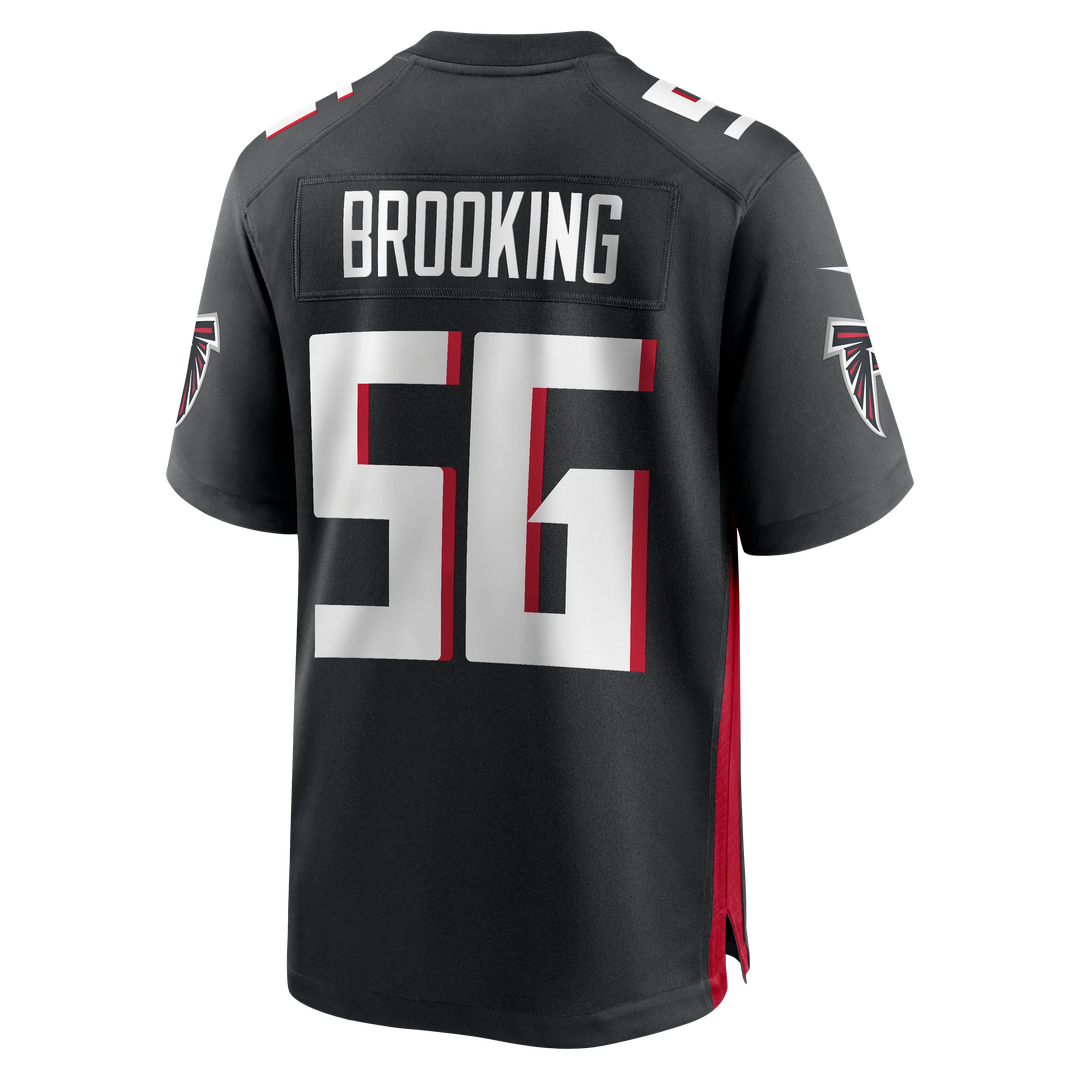 Men's Atlanta Falcons Keith Brooking Black Game NFL Football Jersey - view 3