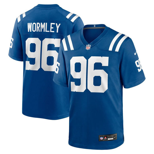 Men's Indianapolis Colts Chris Wormley Royal Team Game NFL Football Jersey - view 1