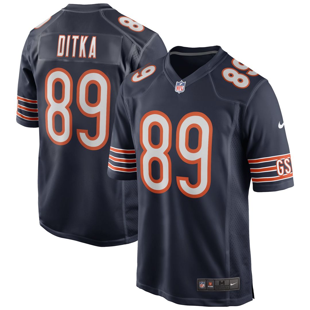 Men's Chicago Bears Mike Ditka Navy Game NFL Football Jersey - view 1