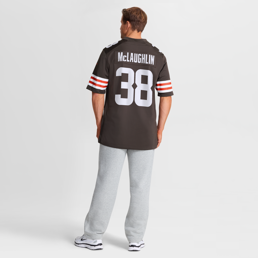 Men's Cleveland Browns Jaleel McLaughlin Brown Team Game NFL Football Jersey - view 3