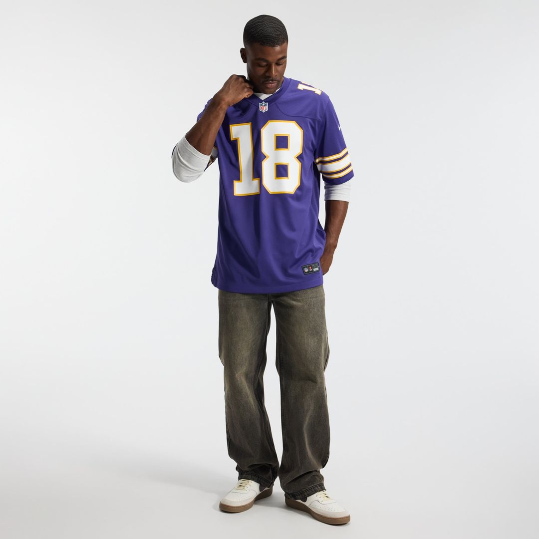 Men's Minnesota Vikings Justin Jefferson White Alternate Game NFL Football Jersey - view 33