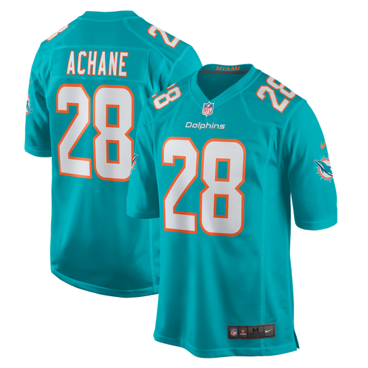 Men's Miami Dolphins De’Von Achane Aqua Player Game NFL Football Jersey - view 1