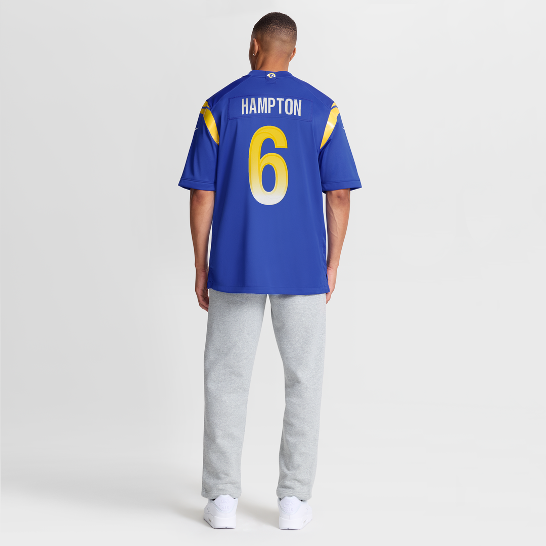 Men's Los Angeles Rams Nick Hampton Royal Team Game NFL Football Jersey - view 8