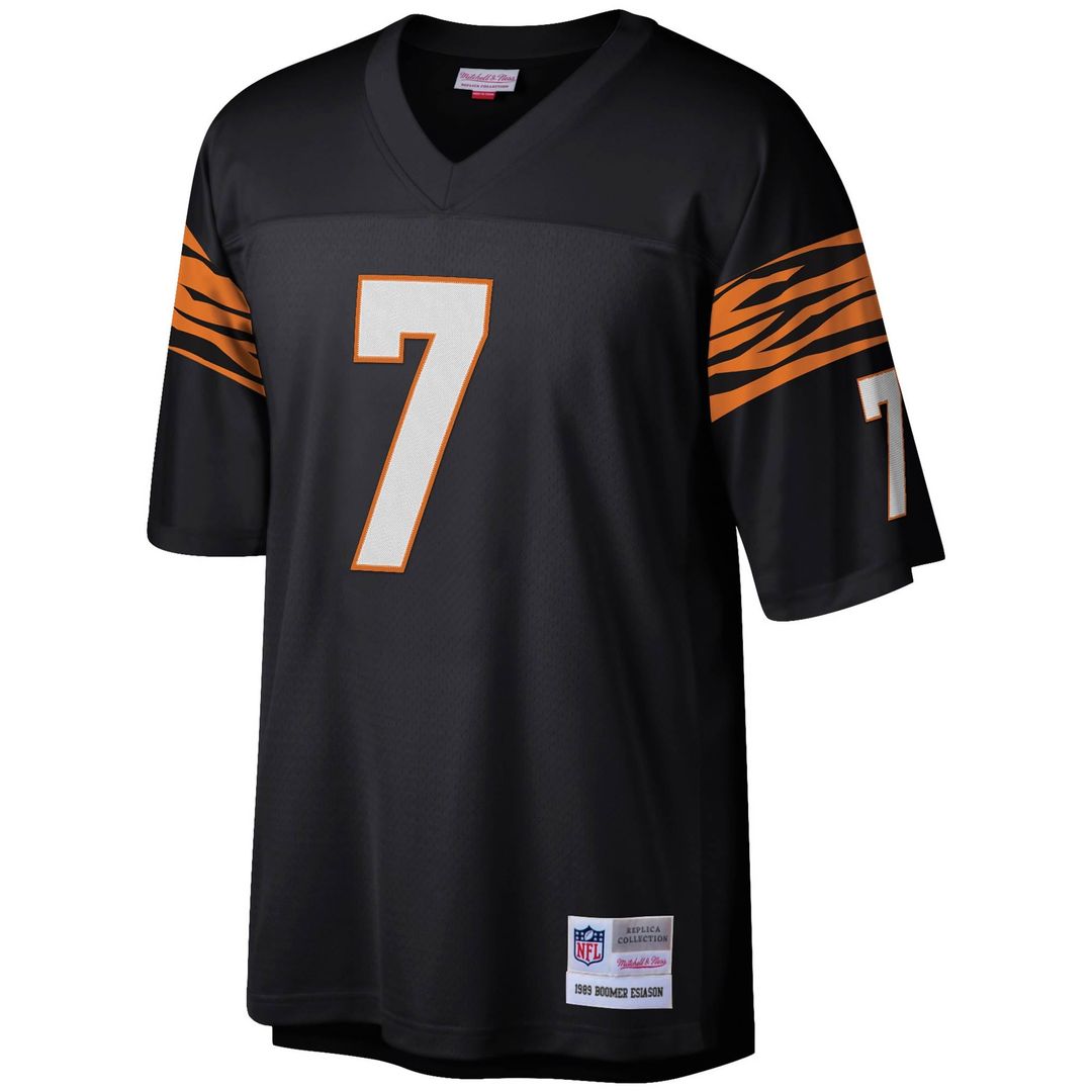 Men's Cincinnati Bengals Boomer Esiason Black Legacy Replica NFL Football Jersey - view 2