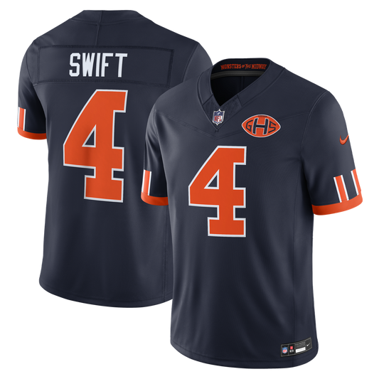 Men's Chicago Bears D'Andre Swift Navy 2026 Rivalries Collection Stitched Limited NFL Football Jersey - view 1