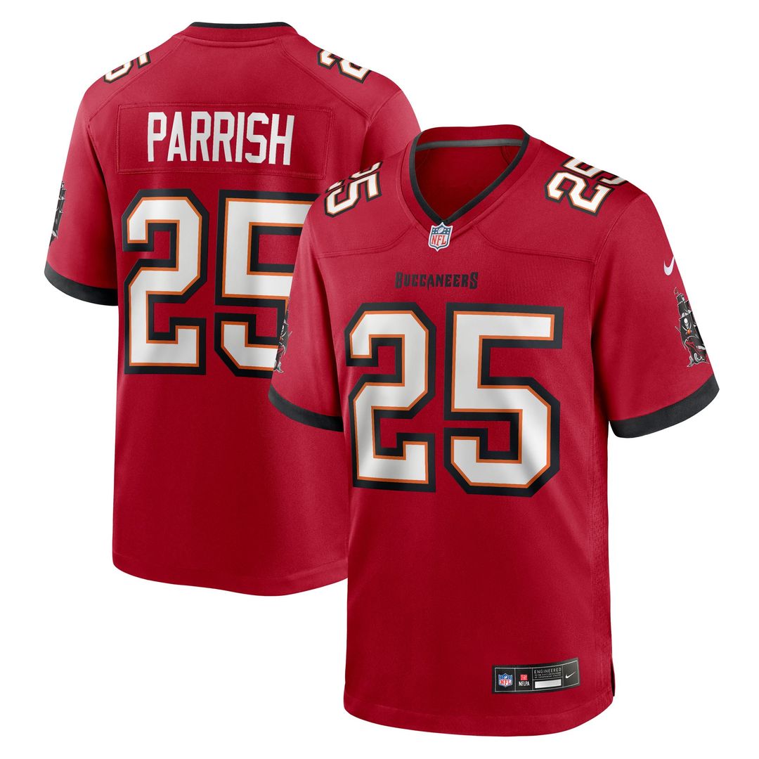 Men's Tampa Bay Buccaneers Jacob Parrish Red Team Game NFL Football Jersey - view 1