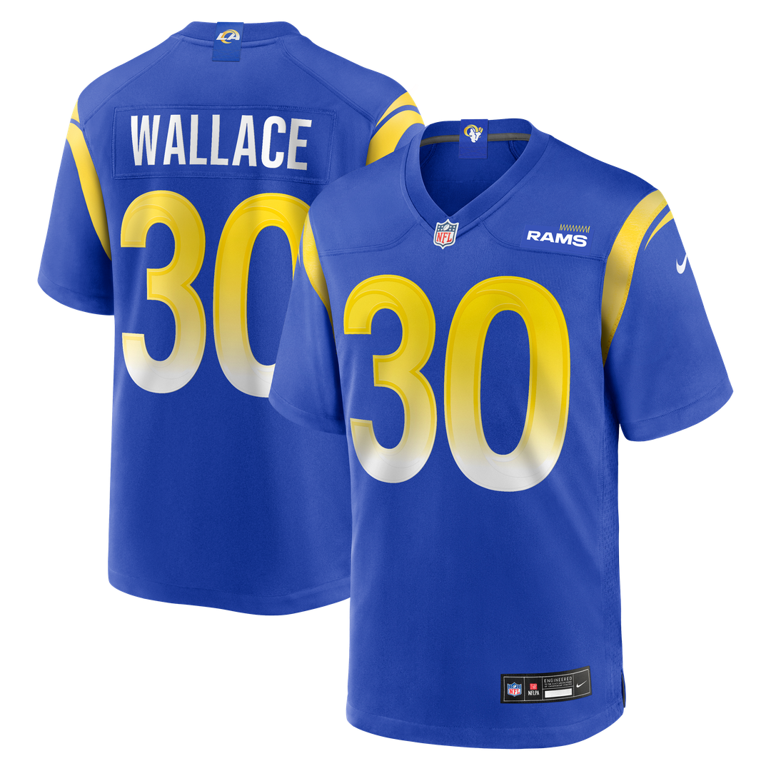 Men's Los Angeles Rams Josh Wallace Royal Game NFL Football Jersey - view 1