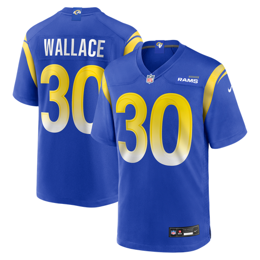 Men's Los Angeles Rams Josh Wallace Royal Game NFL Football Jersey - view 1