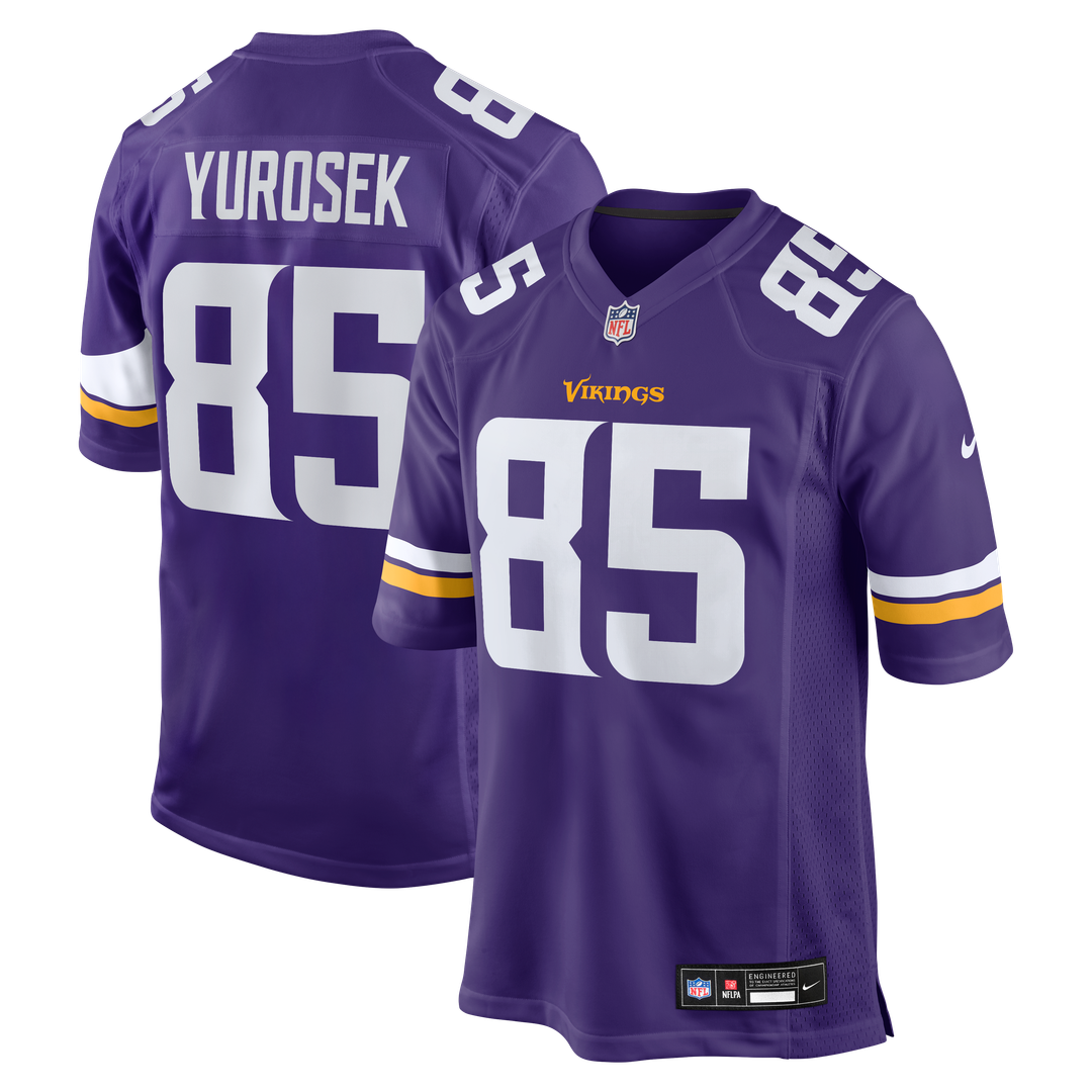 Men's Minnesota Vikings Ben Yurosek Purple Team Game NFL Football Jersey - view 1