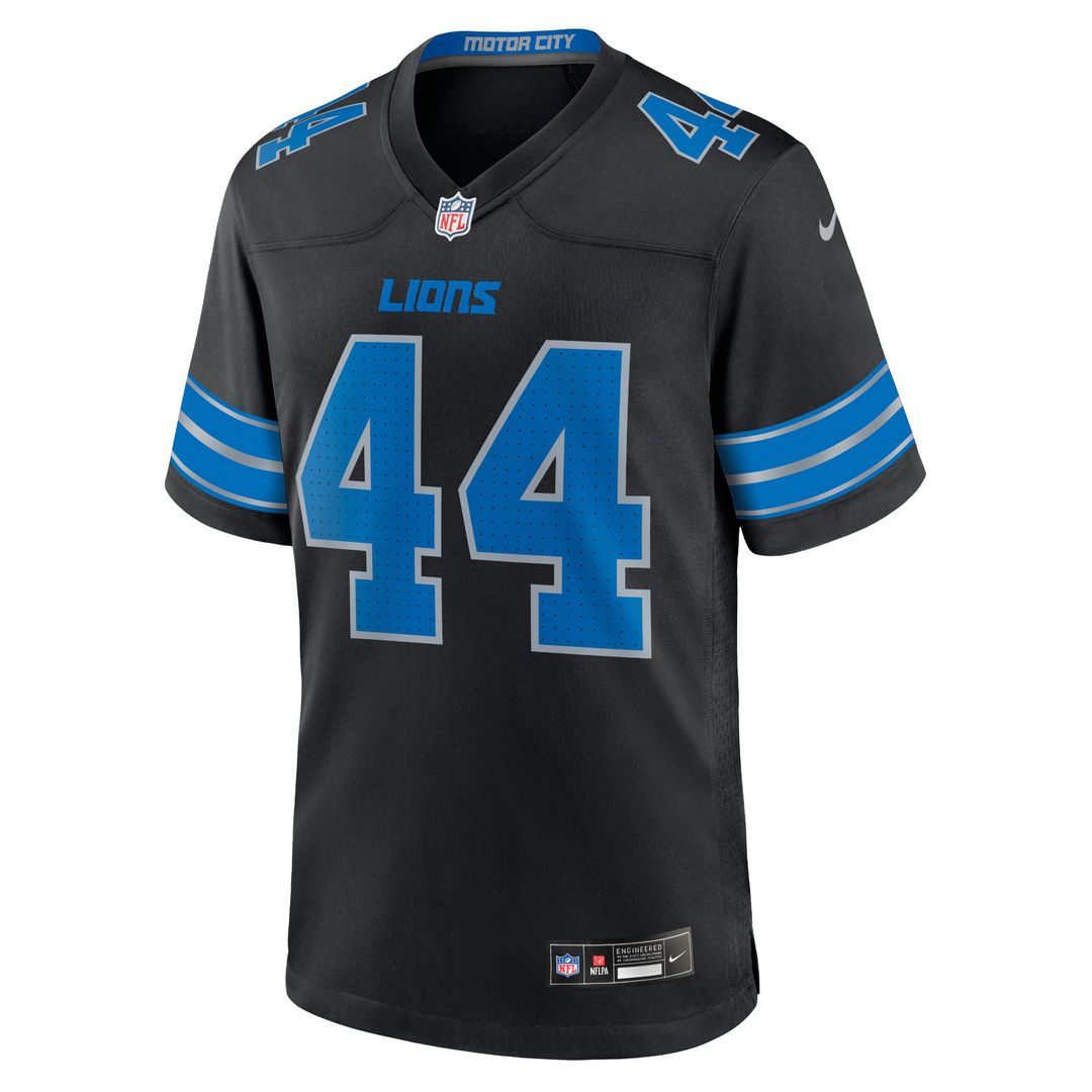Men's Detroit Lions Malcolm Rodriguez Black 2nd Alternate Game NFL Football Jersey - view 8