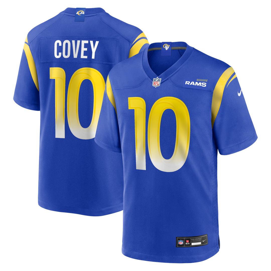 Men's Los Angeles Rams Britain Covey Royal Team Game NFL Football Jersey - view 1