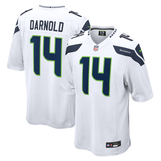 Men's Seattle Seahawks Sam Darnold White Game NFL Football Jersey - view 1