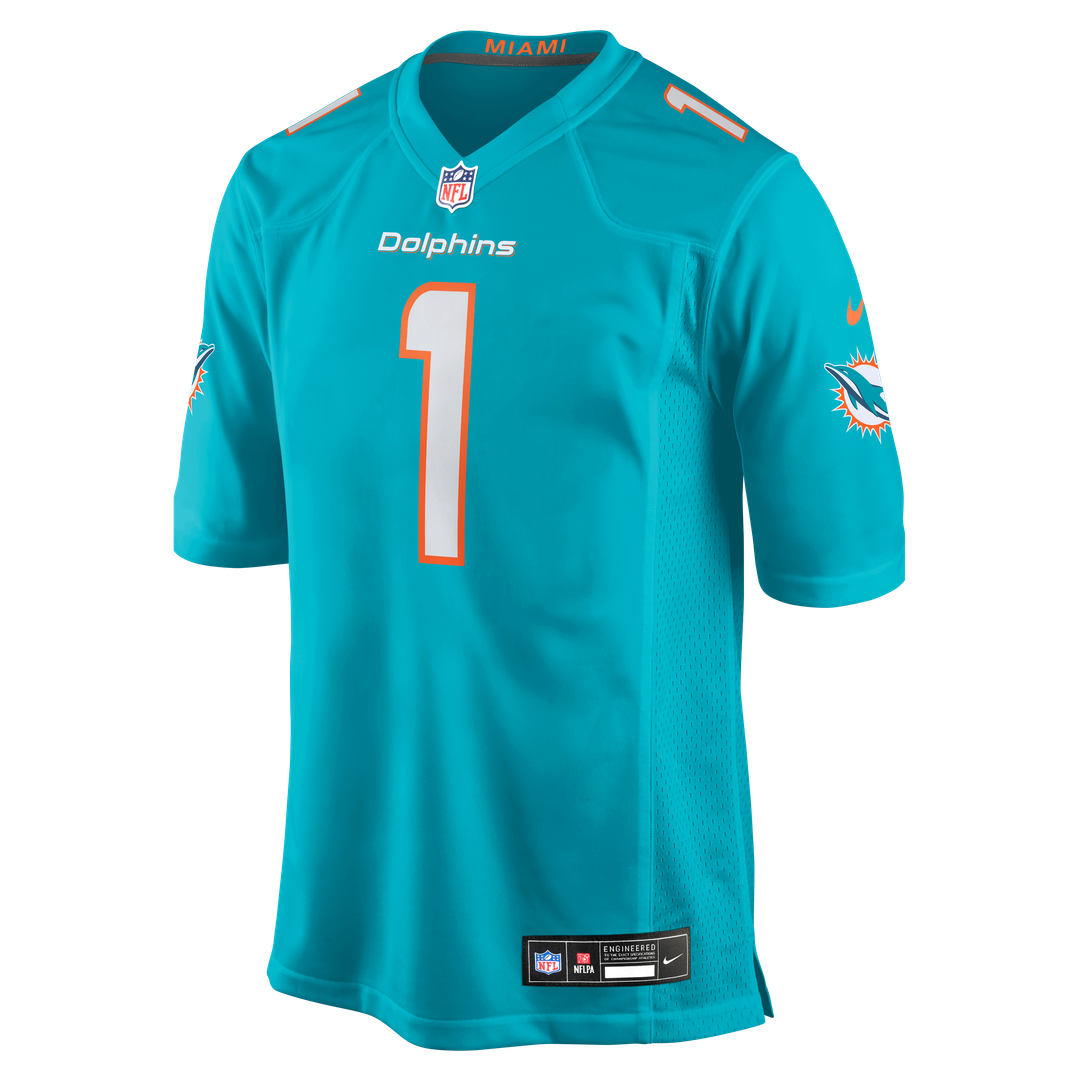 Men's Miami Dolphins Chris Johnson Aqua Team Game NFL Football Jersey - view 2