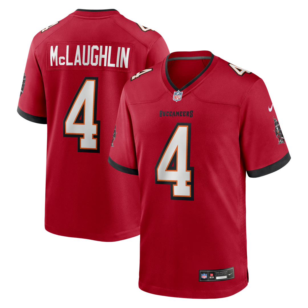 Men's Tampa Bay Buccaneers Chase McLaughlin Red Game NFL Football Jersey - view 1