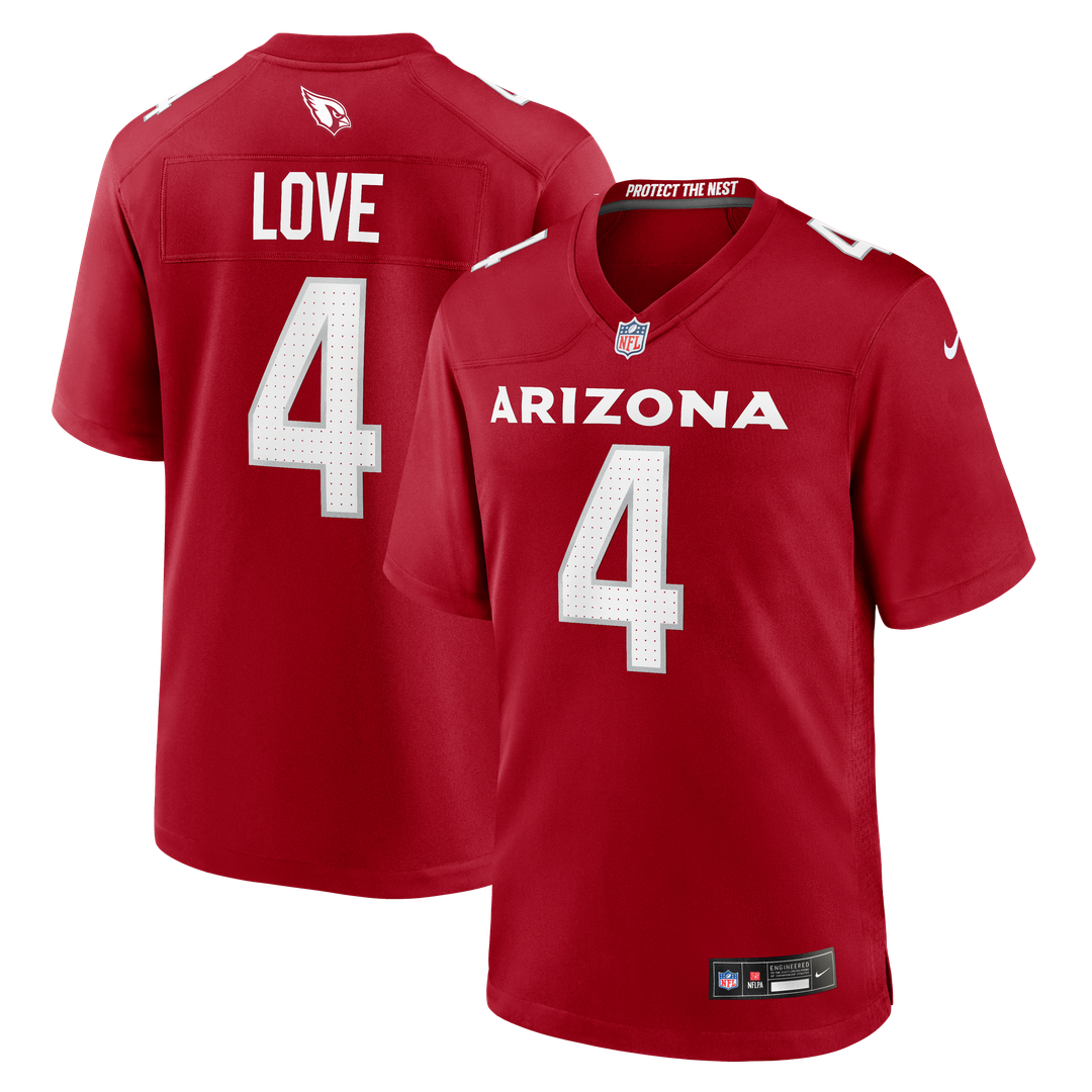 Men's Arizona Cardinals Jeremiyah Love Black Alternate Game NFL Football Jersey - view 16