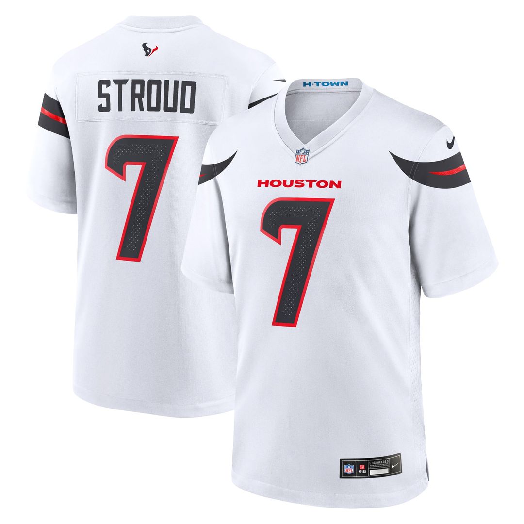 Men's Houston Texans C.J. Stroud White Game NFL Football Jersey - view 4