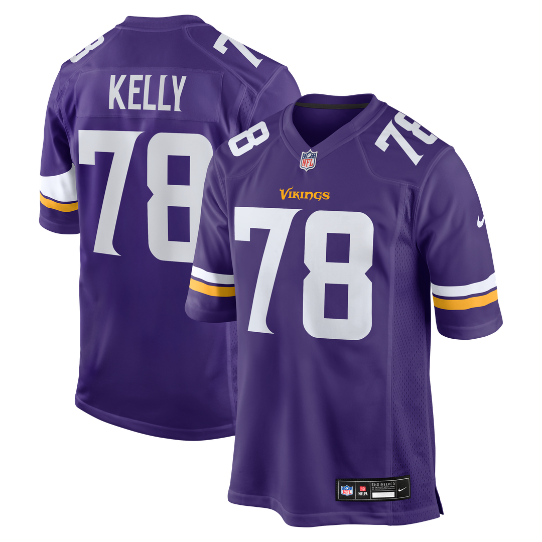 Men's Minnesota Vikings Ryan Kelly Purple Team Game NFL Football Jersey - view 1
