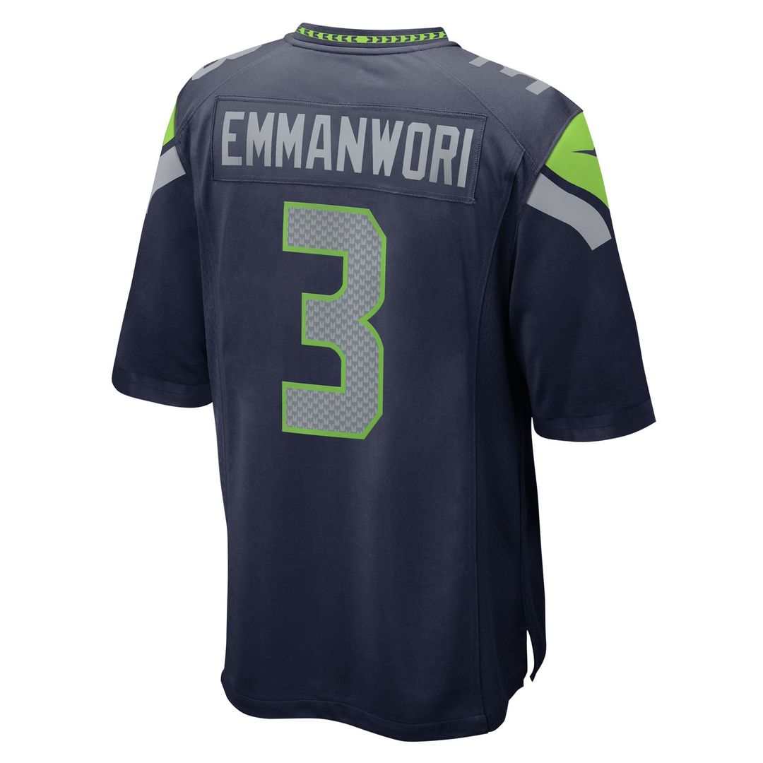 Men's Seattle Seahawks Nick Emmanwori College Navy Team Game NFL Football Jersey - view 9
