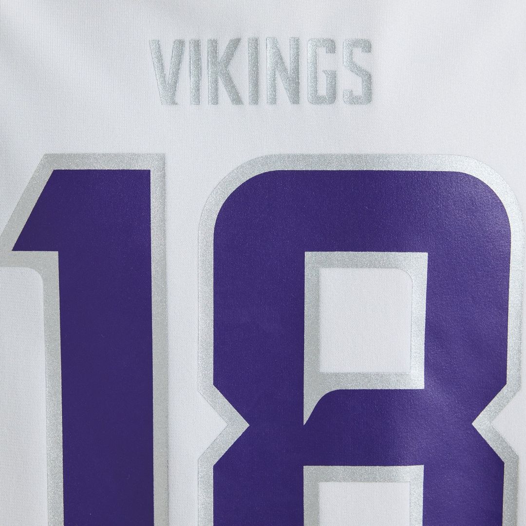 Men's Minnesota Vikings Justin Jefferson White Alternate Game NFL Football Jersey - view 26