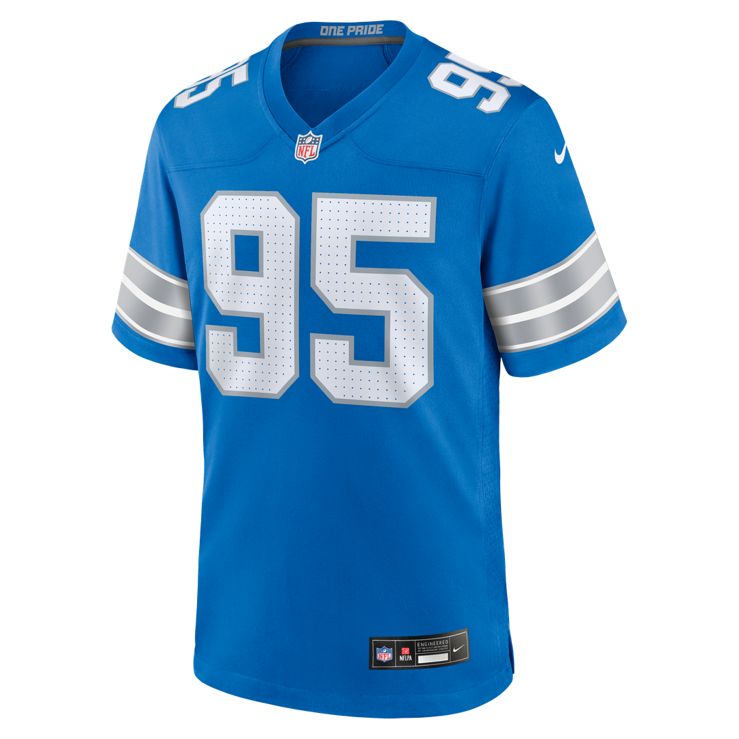 Men's Detroit Lions Mathieu Betts Blue Game NFL Football Jersey - view 2