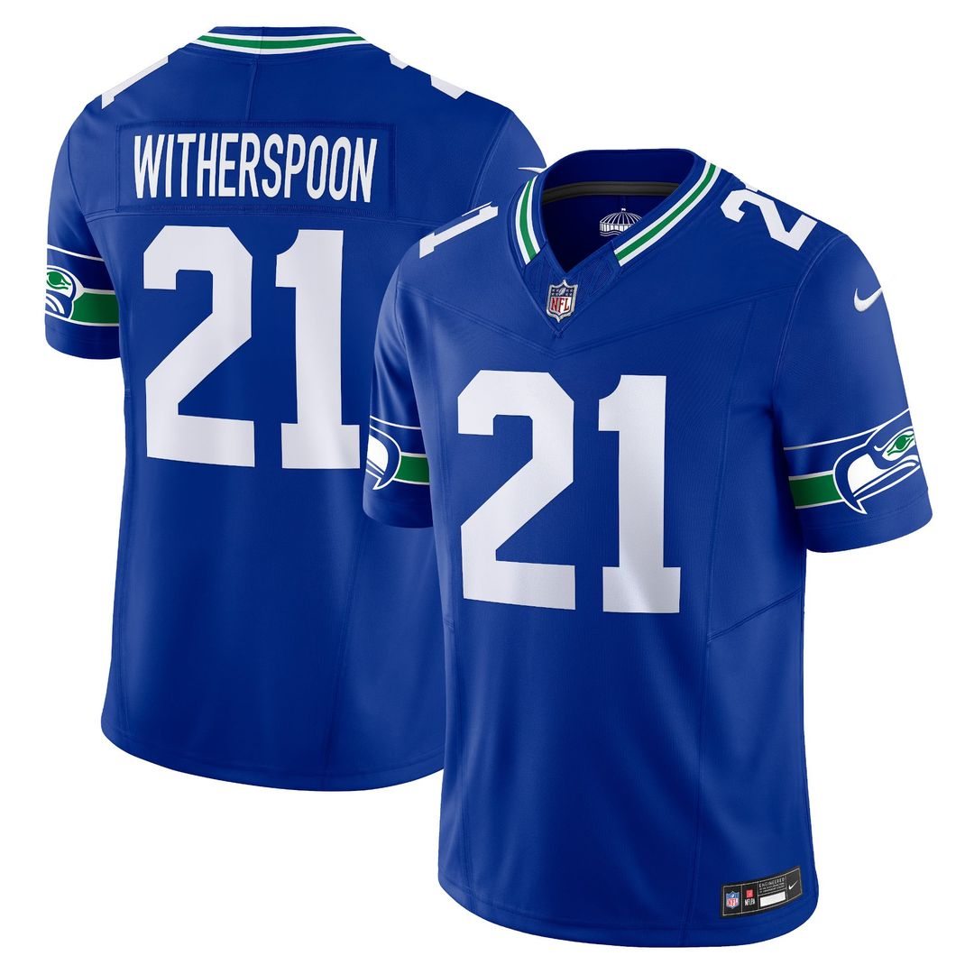 Men's Seattle Seahawks Devon Witherspoon Royal Alternate Limited NFL Football Jersey - view 1