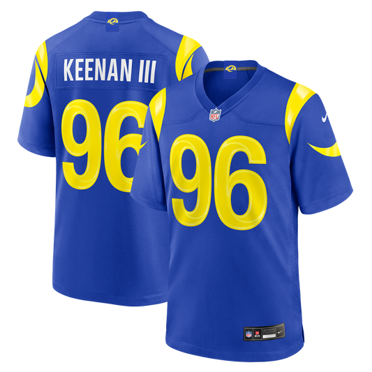 Men's Los Angeles Rams Tim Keenan III Royal Team Game NFL Football Jersey - view 1