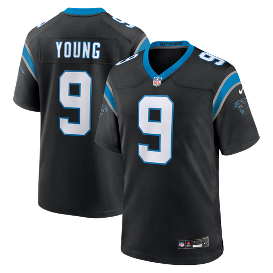 Men's Carolina Panthers Bryce Young Black Team Game NFL Football Jersey - view 1