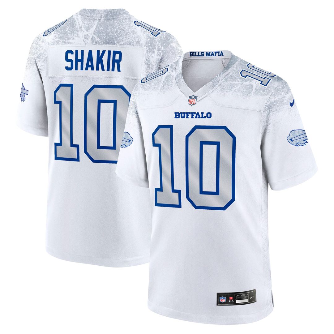 Men's Buffalo Bills Khalil Shakir White Rivalries Collection Game NFL Football Jersey - view 1