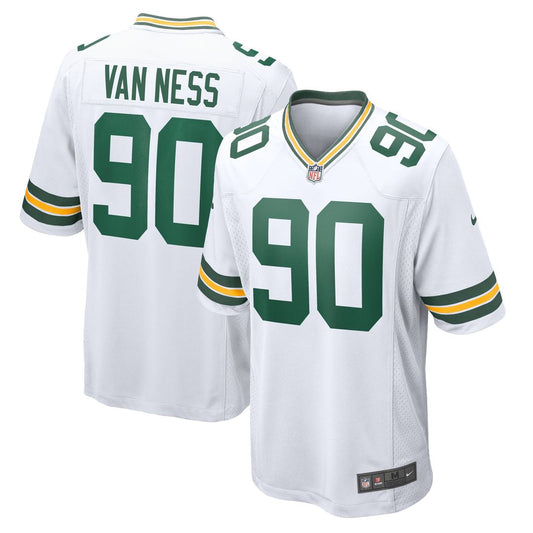 Men's Green Bay Packers Lukas Van Ness White Game NFL Football Jersey - view 1
