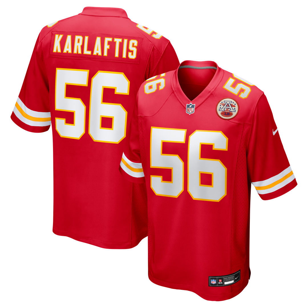 Men's Kansas City Chiefs George Karlaftis Red Player Game NFL Football Jersey - view 1