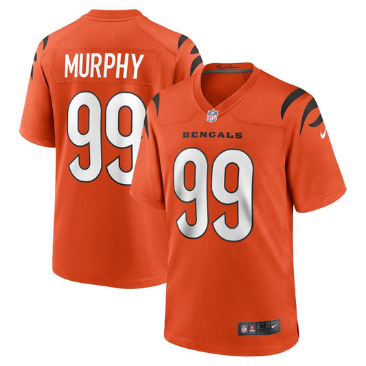 Men's Cincinnati Bengals Myles Murphy Orange Alternate Game NFL Football Jersey - view 1