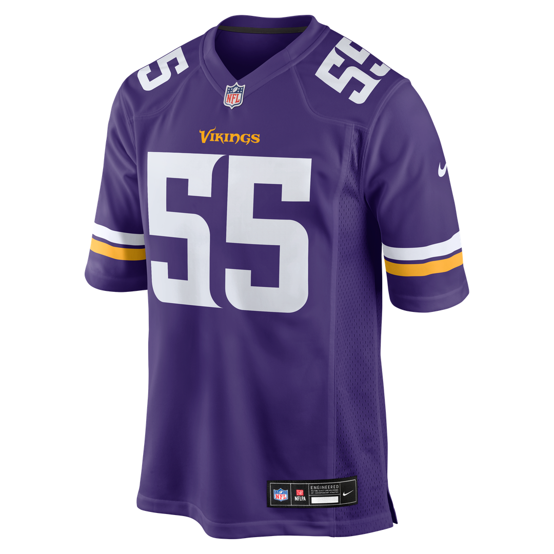 Men's Minnesota Vikings Eric Wilson Purple Team Game NFL Football Jersey - view 2