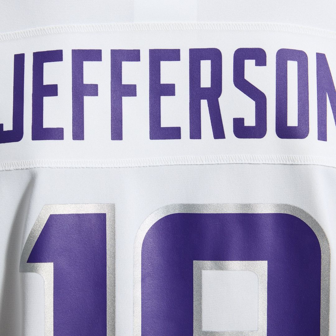 Men's Minnesota Vikings Justin Jefferson White Alternate Game NFL Football Jersey - view 13