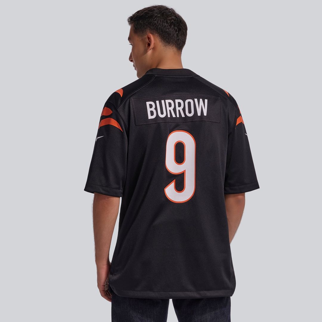 Men's Cincinnati Bengals Joe Burrow Black Player Game NFL Football Jersey - view 19