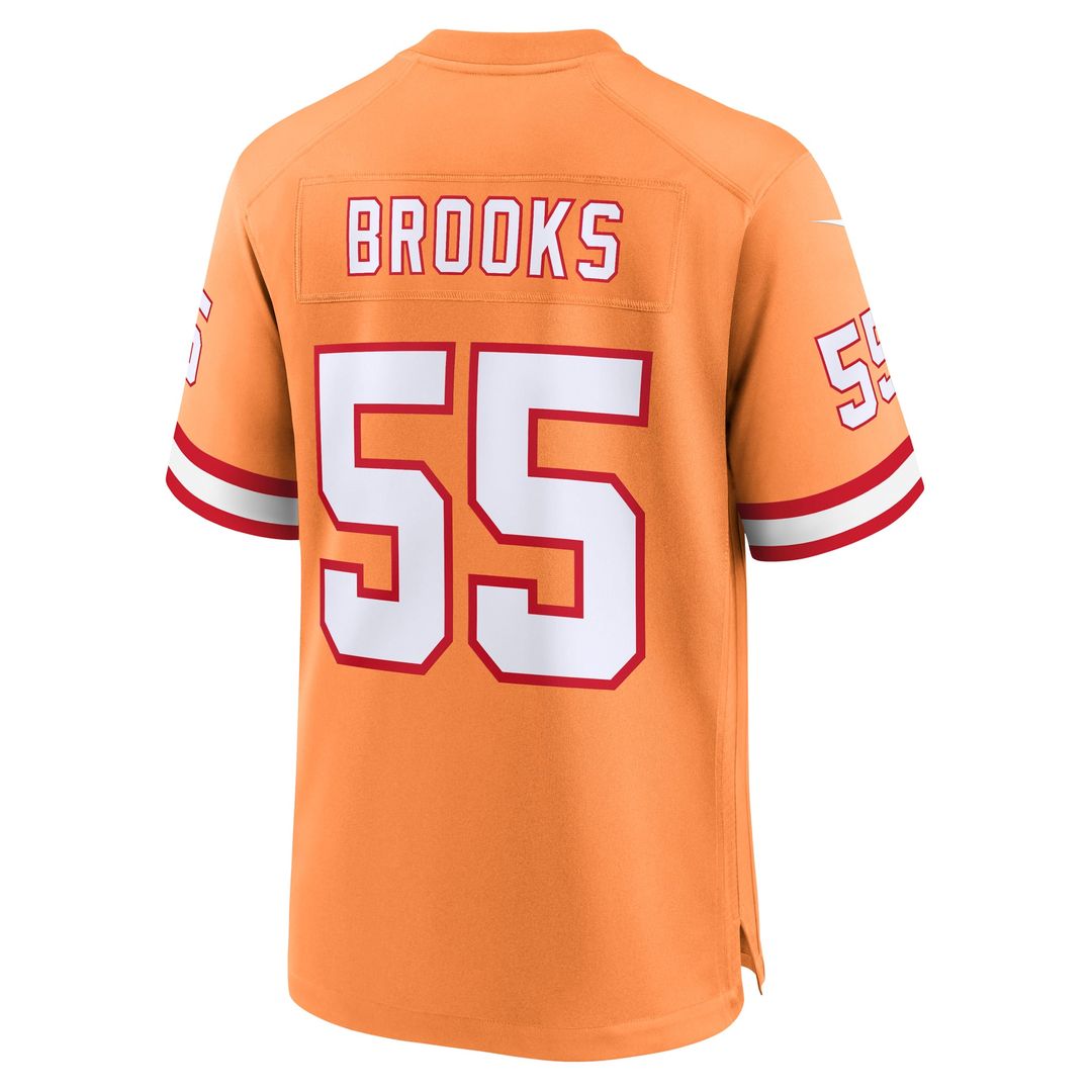 Men's Tampa Bay Buccaneers Derrick Brooks Orange Throwback Game NFL Football Jersey - view 3