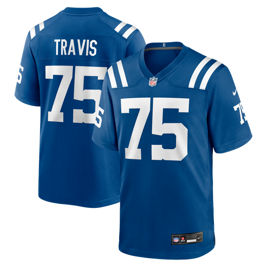 Men's Indianapolis Colts Jalen Travis Royal Team Game NFL Football Jersey - view 1