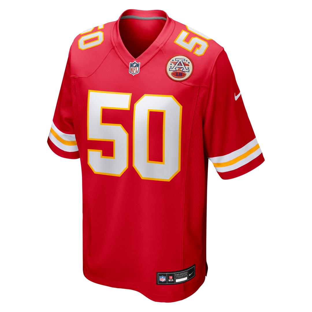 Men's Kansas City Chiefs Brandon George Red Team Game NFL Football Jersey - view 2