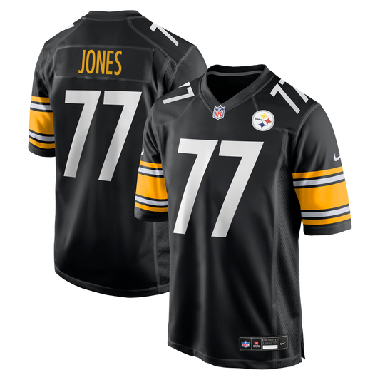 Men's Pittsburgh Steelers Broderick Jones Black Game NFL Football Jersey - view 1