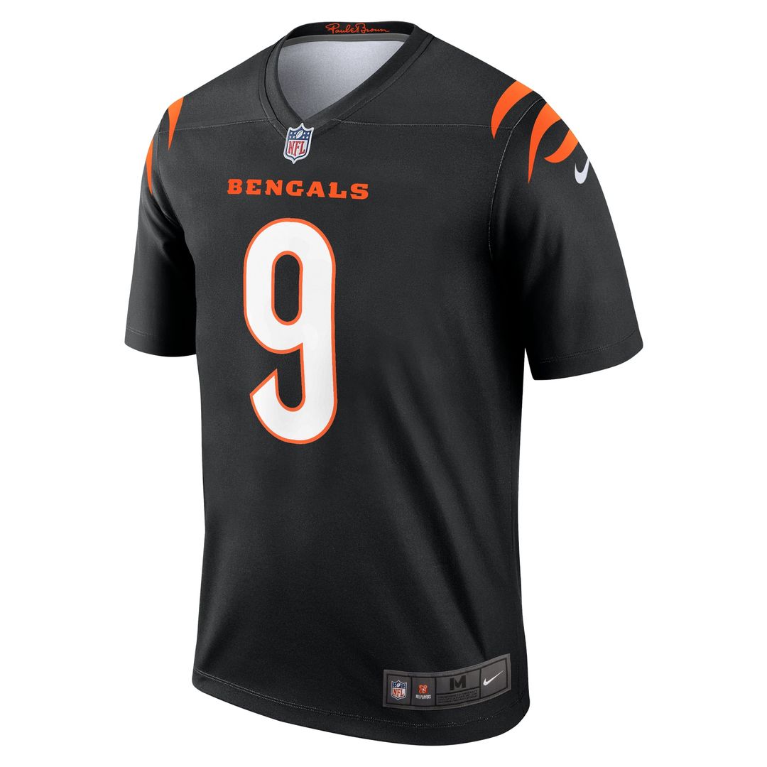 Men's Cincinnati Bengals Joe Burrow Black Legend Player NFL Football Performance Top - view 2