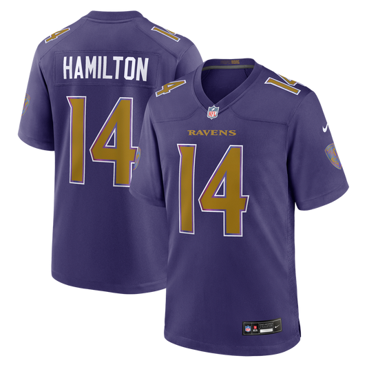 Men's Baltimore Ravens Kyle Hamilton Purple Alternate Game NFL Football Jersey - view 1