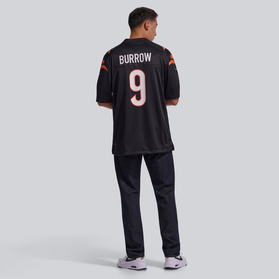 Men's Cincinnati Bengals Joe Burrow Black Player Game NFL Football Jersey - view 6