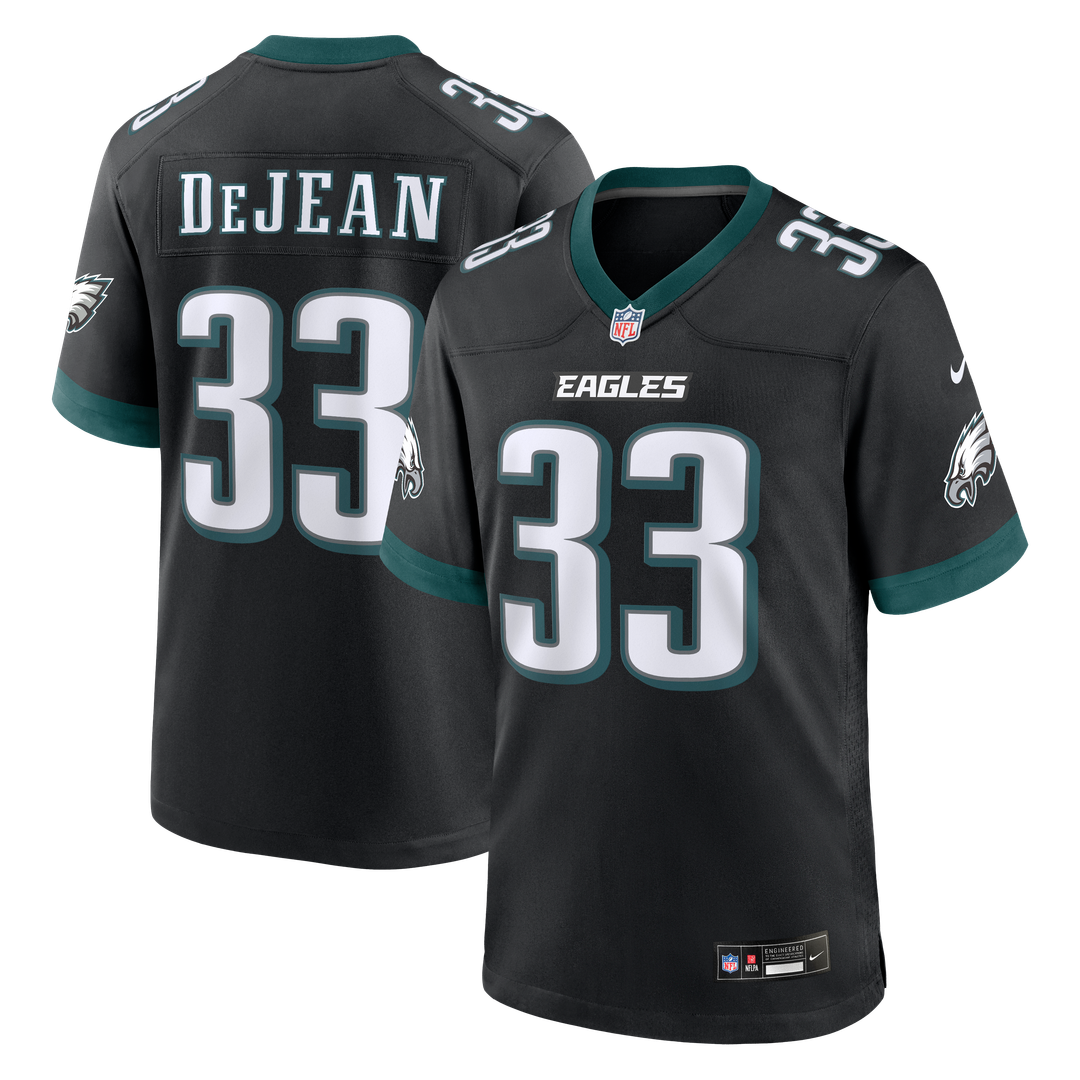 Men's Philadelphia Eagles Cooper DeJean Midnight Green Team Game NFL Football Jersey - view 7