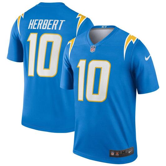 Men's Los Angeles Chargers Justin Herbert Powder Blue Legend Player NFL Football Performance Top - view 1