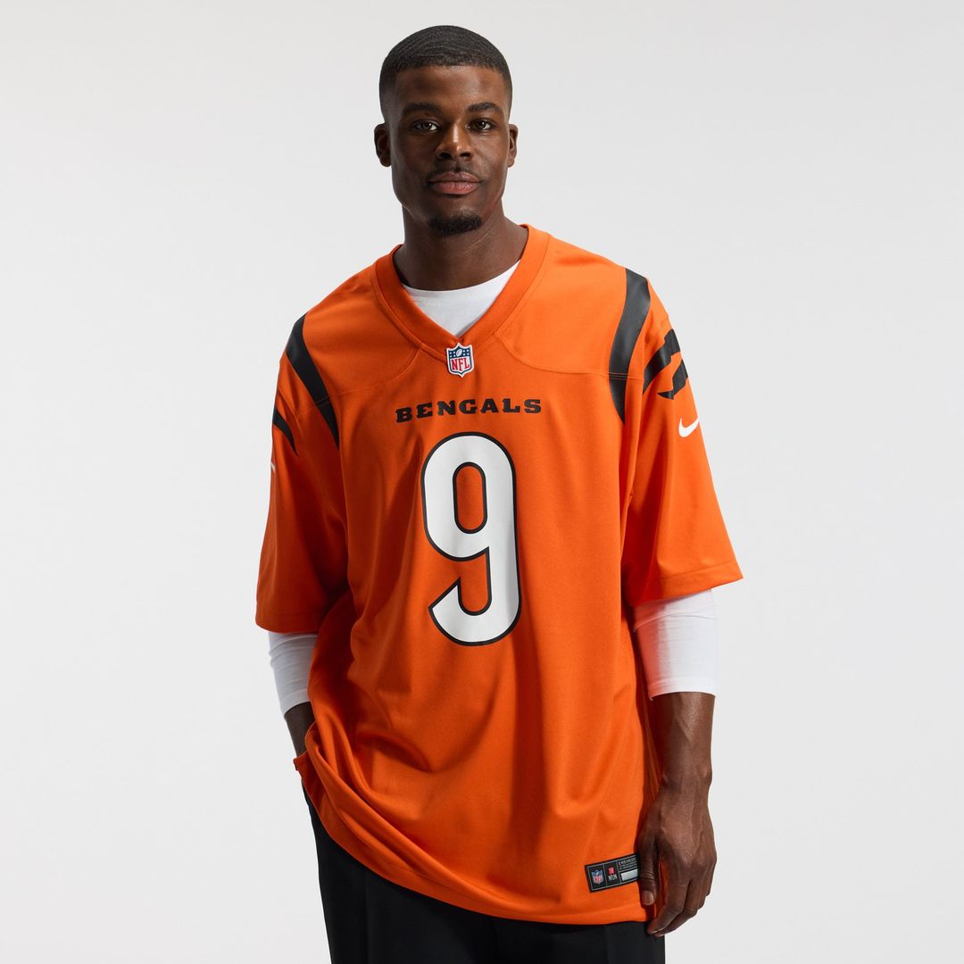 Men's Cincinnati Bengals Joe Burrow Orange Alternate Game NFL Football Jersey - view 17
