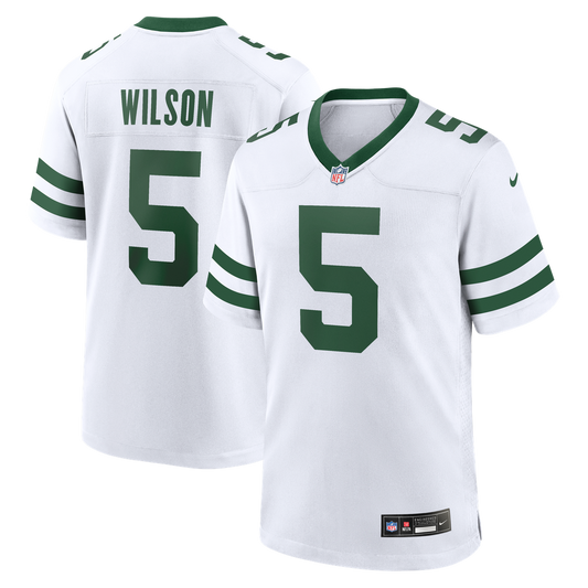 Men's New York Jets Garrett Wilson Legacy White Game NFL Football Jersey - view 1