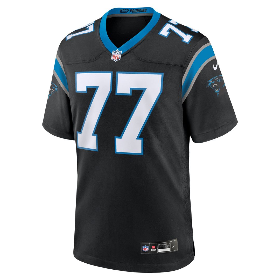 Men's Carolina Panthers Yosh Nijman Black Game NFL Football Jersey - view 2