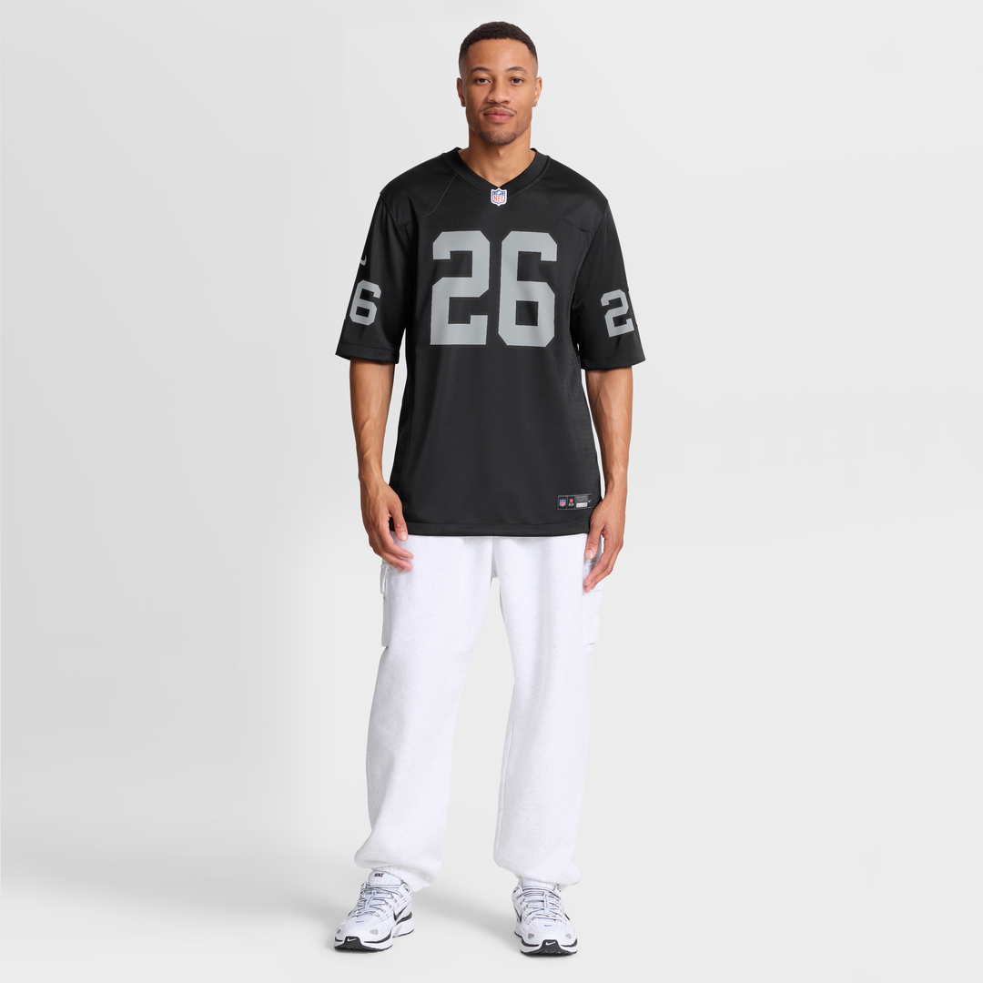 Men's Las Vegas Raiders Darien Porter Black Team Game NFL Football Jersey - view 4